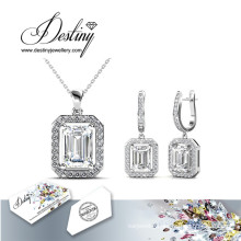 Destiny Jewellery Crystal From Swarovski Set Brand Pendant and Earrings